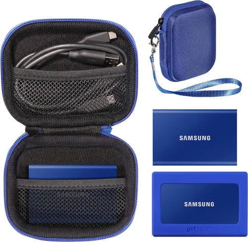 Miniatura 6 de getgear Parachoques de silicona para Samsung T7, T7 Touch SSD portátil - 1TB, 2TB, 500GB, USB 3.2, fuerte absorción de golpes, antideslizante, negro