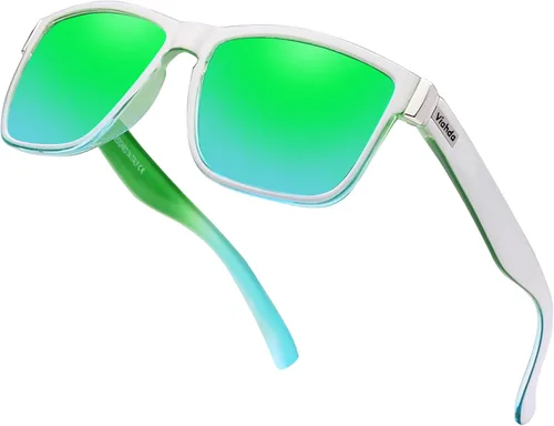 Miniatura 33 de Gafas de sol deportivas polarizadas para hombre Ciclismo Correr Pesca Golf Moda Gafas de sol Mujeres HD6009 C11 Azul Naranja Montura Azul Espejo