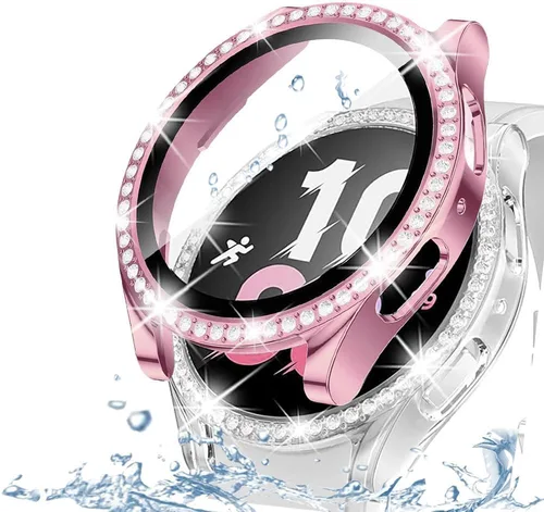 Miniatura 91 de DEALELE Paquete de 1 + 3 fundas y protector de pantalla compatible con Samsung Galaxy Watch FE / 5/4 de 1.575 pulgadas, funda protectora