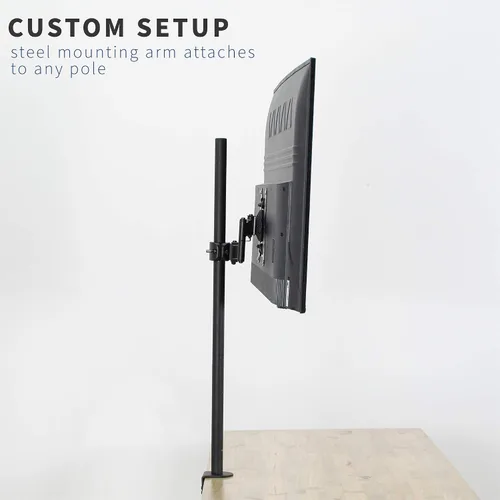 Miniatura 4 de VIVO Soporte universal para TV de 32 a 55 pulgadas con placa VESA extraíble de 2.953 x 2.953 in a 15.748 x 15.748 in, se adapta a tubos de hasta 2.0