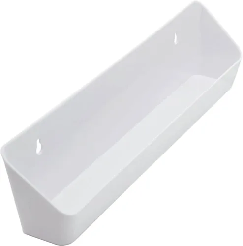 Miniatura 3 de Juego de bandejas delanteras para fregadero de cocina de 11 pulgadas, juego de bandejas de plástico de polímero de 11 pulgadas, color blanco