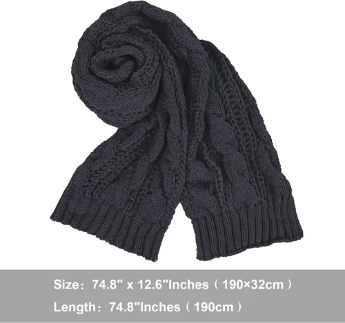 Miniatura 5 de Women And Mens Winter Thick Cable Knit Wrap Chunky Long Warm Scarf