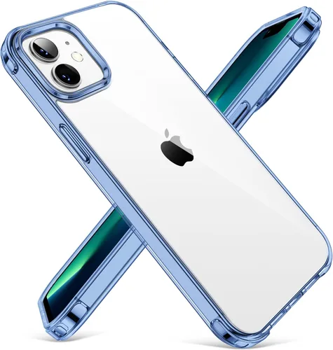 Miniatura 17 de CANSHN - Funda transparente compatible con iPhone 12/iPhone 12 Pro [Protección contra caídas de grado militar] No amarillea, funda protectora a