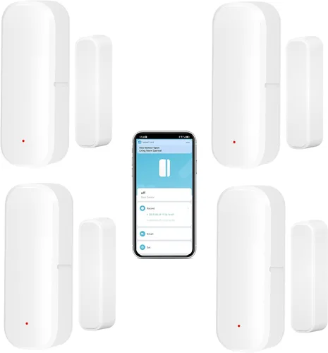Miniatura 7 de Sensor de puerta WiFi inteligente: sensor de ventana inalámbrico con alerta de notificación de aplicaciones, sensor de contacto abierto de puerta