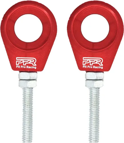 Miniatura 7 de 2 piezas de ajustadores de cadena de 12 mm para Honda XR50, CRF50, XR70, CRF70, motos de pit, 70cc, 110cc, 125cc (Negro)