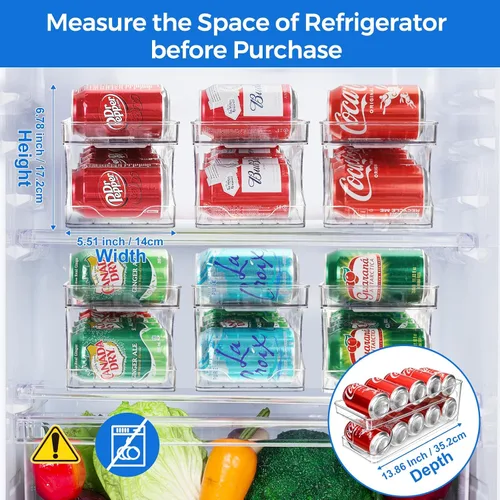 Miniatura 4 de Organizador de latas de soda enrollable BingoHive para refrigerador, dispensador de latas para cerveza, soda, seltzer, lata de pop, organizador