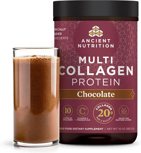 Miniatura 17 de Ancient Nutrition - Péptidos de colágeno en polvo, proteína multi-colágeno, para mujeres y hombres, con vitamina C, probióticos, colágeno