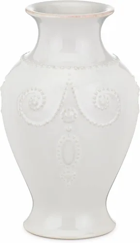 Lenox 858818 French Perle White - Florero de ramo de 8 pulgadas