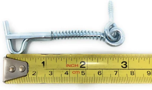 Miniatura 4 de Pestillo de seguridad con ojo y gancho [1861-2] Pack de 2- ALDABA o GANCHO con Cerrojo para cerrar puerta o Ventana (2)