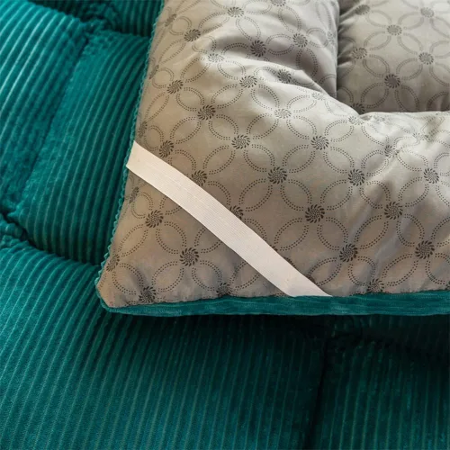 Miniatura 4 de Colchón de felpa para piso, colchón de futón japonés, colchón cálido para invierno, cama plegable, colchón enrollable, colchón de campamento, Verde