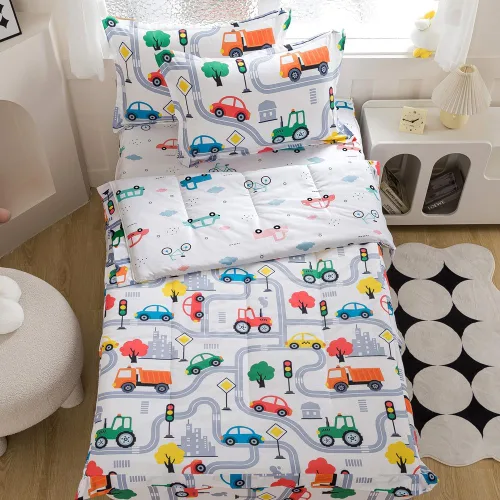 Miniatura 10 de Juego de edredón para niños, ropa de cama con cremallera individual para niños y niñas, ropa de cama con cremallera y sábanas para todas