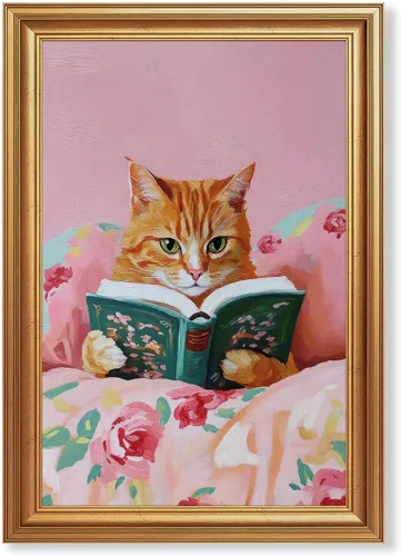 Miniatura 15 de Fantasy Artists Van Gogh - Lienzo decorativo para pared, diseño de gato negro con diseño de almendra y diseño de gato negro, pósteres de pintura al
