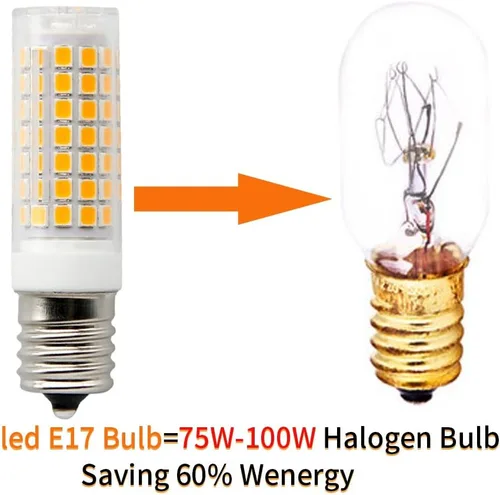 Miniatura 3 de 8206232A Bombilla LED para microondas E17, bombilla de campana extractora, S11 T8 T7 E17 base intermedia Reemplaza 1890433 8206232 AP4512653