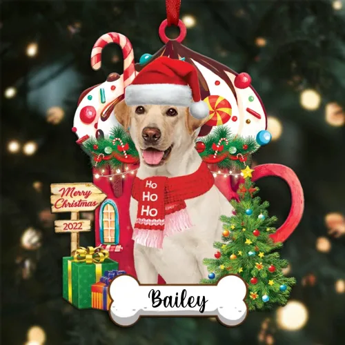 Miniatura 16 de Amantes de los perros de Navidad – Navidad de perros disponibles para muchos perros Shi Tzu – Adorno con forma personalizada, adorno de Navidad