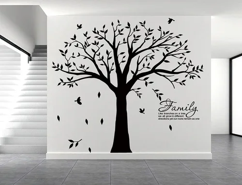 Lskoo - calcomanías, foto familiar de árbol para pared, como ramas, calcomanía de vinilo para pared, marco para foto de decoración, adhesivo de