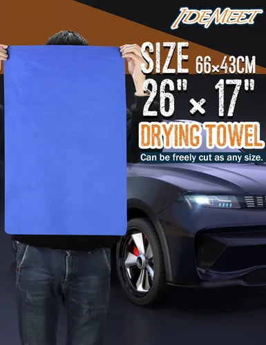 Miniatura 4 de Toalla de gamuza absorbente de alta calidad para secado de automóvil, 26 x 17 pulgadas, grande, reutilizable para vehículos, baño, eliminación