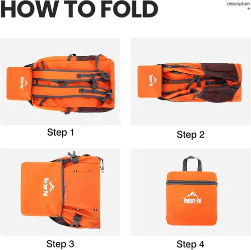 Miniatura 7 de Venture Pal - Mochila de senderismo ligera y plegable para viajes de 40L