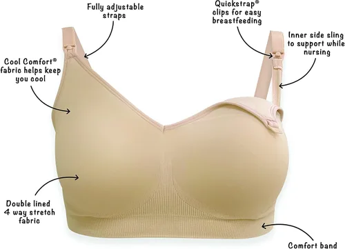 Miniatura 5 de Playtex Sujetador de maternidad sin costuras para mujer US4956, Negro