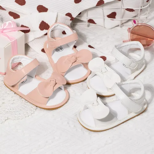 Miniatura 119 de Meckior Sandalias de verano con punta abierta y suave de piel sintética para bebés y niñas pequeñas