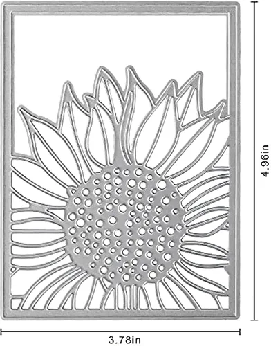 Miniatura 2 de Lapoo Troquel de Corte de Metal para Scrapbooking, Marco de Fondos 3D Nuevos Troqueles de Corte DIY para Hacer Álbumes Tarjetas Decoración Girasol A