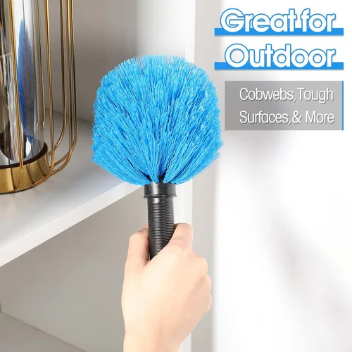 Miniatura 4 de 9 piezas Twist on Cobweb Duster a granel para limpieza empresa de limpieza Cepillo removedor de telaraña cepillo de telaraña accesorio de cabeza