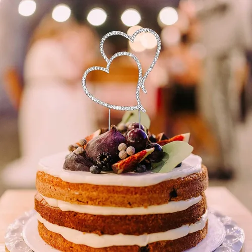 Miniatura 4 de Decoración para tartas en forma de corazón, aleación de cristal, diamantes de imitación, decoración de pastel de corazón para boda, cumpleaños, día