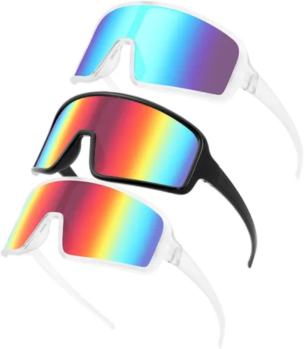 Miniatura 16 de Karsaer Vision - Gafas de sol deportivas para ciclismo, béisbol, softbol, unisex, para adultos, jóvenes, niños y niñas, 8-16 Lentes de espejo azul