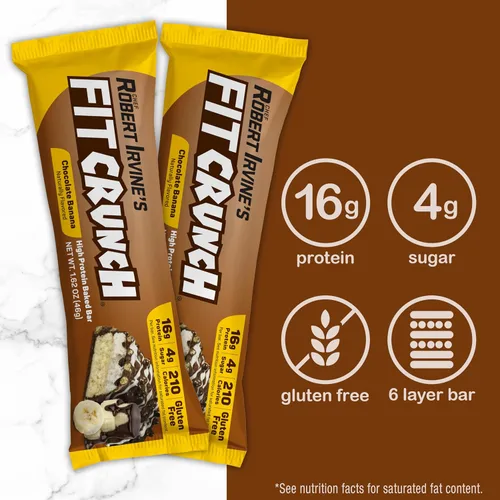 Miniatura 4 de FITCRUNCH - Barras de proteínas para aperitivo de tamaño snack, barra horneada de 6 capas, 4 g de azúcar, sin gluten y centro suave de pastel