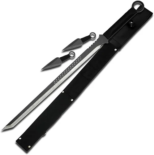 Miniatura 4 de Snake Eye - Espada táctica de espiga completa Katana/espada ninja/machete/cuchillo de lanzamiento, 27 pulgadas.