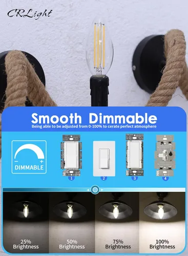 Miniatura 4 de 8W 4000K LED Candelabra Bulb Neutral White, 80W Equivalent 800 LM Dimmable E12 LED Candle Bulbs, Lengthened & Enlarged B17 Clear Glass Torpedo
