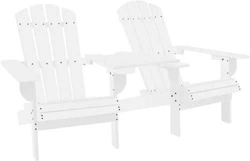 Miniatura 8 de Sillas de césped, muebles de porche, juego de muebles de patio, sillas Adirondack con mesa de té, madera maciza, abeto marrón para cocina al aire