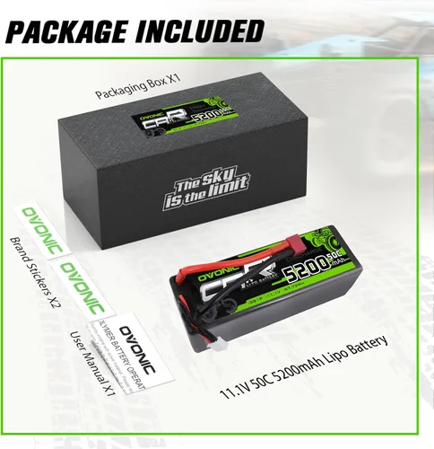 Miniatura 6 de OVONIC 3s Lipo Batería 50C 5200mAh 11.1V Lipo Batería con Dean-Style T RC Coche Camión Barco Avión Helicóptero Quadcopter