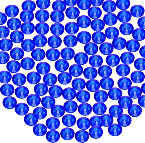 Briskbloom - 288 unidades de diamantes de imitación termoadhesivos SS30 de 0.236 in con parte trasera plana, cristales de parte trasera plana para