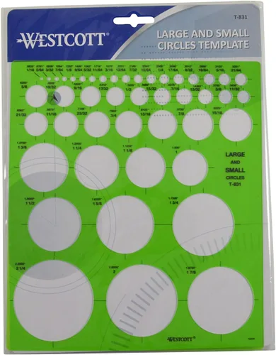 Miniatura 2 de Westcott LetterCraft - Plantilla para círculos grandes y pequeños (T-831)