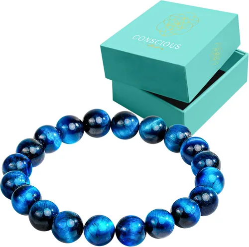 Miniatura 21 de Conscious Items Pulseras espirituales para mujeres y hombres, pulsera de cristal curativo con piedras naturales para meditación, alineación