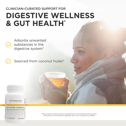 Miniatura 2 de Integrative Therapeutics Carbón activado - Suplemento para la salud digestiva e intestinal* - Soporte gastrointestinal* - Sin gluten y sin lácteos
