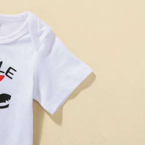 Miniatura 9 de Conjunto de 3 piezas de ropa occidental con estampado de vaca de manga corta para bebé y niña, conjunto de 0 a 24 meses