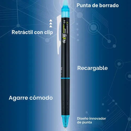 Miniatura 3 de PILOT FriXion Synergy Clicker - Bolígrafos de tinta de gel borrables, recargables, retráctiles, punta extra fina de 0.5 mm, paquete de 5