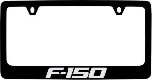 Ford Marco para matrícula F-150 (2 agujeros/latón, negro/ancho)