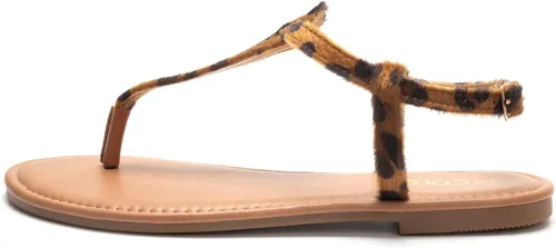 Miniatura 2 de Sandalias pata de gallo, planas, sandalias de vestir con tirantes en T, con tirante ajustable con hebilla en el tobillo, con tirantes delgados