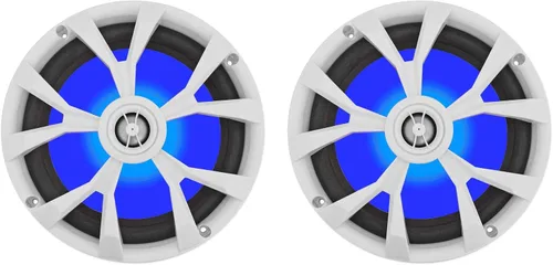 Miniatura 2 de Rockville Paquete RKL80MW: (2) altavoces marinos blancos RMS de 8 pulgadas de 900 vatios de 900 vatios/200 vatios, amplificador DBM25 clase AB de 2