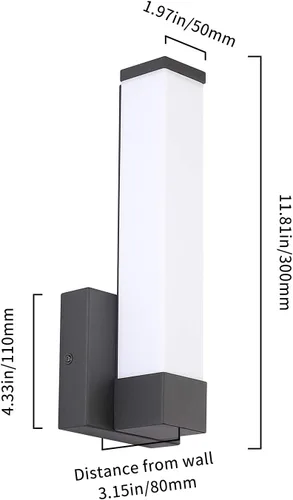 Miniatura 4 de Aplique de pared negro para decoración de la casa, luces LED de pared para dormitorio, lámpara de pared de mesita de noche, lámpara de pared moderna