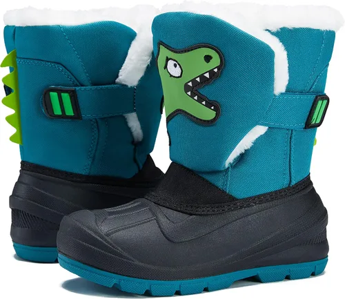MORENDL Botas de nieve para niños, impermeables, con forro de piel, cálidas, antideslizantes, para niños y niñas, para caminar al aire libre (niños