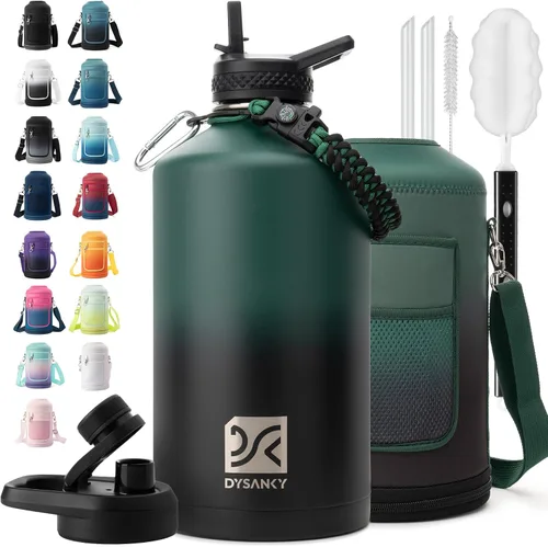 Miniatura 108 de DYSANKY Botella de agua aislada de 32 onzas, metal al vacío de acero inoxidable grueso, jarra de agua deportiva portátil para gimnasio y senderismo