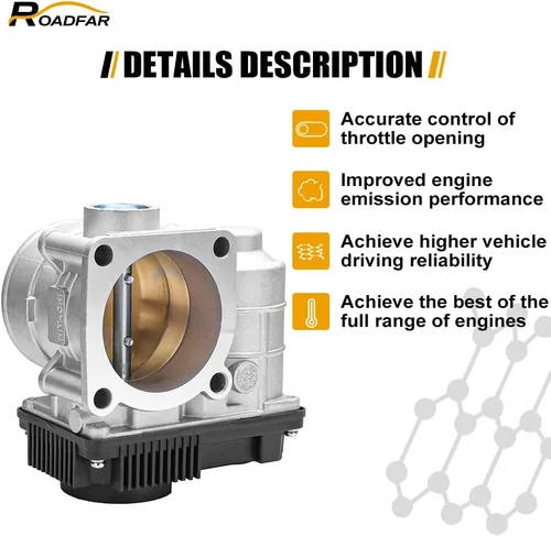 Miniatura 3 de Cuerpo del acelerador: 16119JF00B ROADFAR Fit para Nissan para Altima 2002 2003 2004 2005 2006 2.5l, para Nissan para Sentra 2002 2003 2004 2005