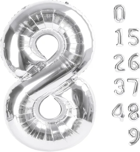 Miniatura 39 de Globos de números de 5 globos de 40 pulgadas, decoraciones de cumpleaños azules para niños y niñas, globos de números azul marino grandes