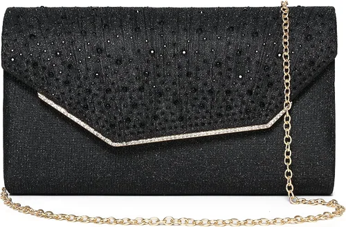 MUDUO Monederos de mano con diamantes de imitación para mujer, monederos y bolsos formales de boda, fiesta, graduación, bolsas de dinero, regalo de