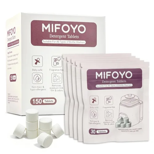 150 tabletas de detergente para lavar biberones, tabletas de jabón detergente para todas las marcas Momcozy Baby Brezza Papablic Lavadoras de