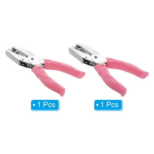 Miniatura 3 de PATIKIL Perforadora de un solo agujero de 1/8 de pulgada y 1/4 pulgadas, paquete de 2 perforadores de mano con agujero circular de agarre suave
