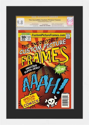 Miniatura 38 de Marco negro para cómics graduados Marco completo de cómics con paspartú de conservación negro y acrílico de grado UV Hecho para exhibir (6)